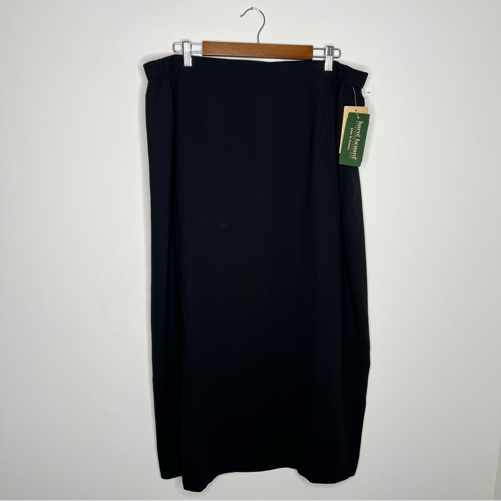 NWT Harve Benard Size 22w Black Classic Style Midi Pencil Skirt for Work
